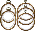 3 Pack 8" Round Embroidery Hoops Plus 2 Pack 9'' Oval Cross Stitch