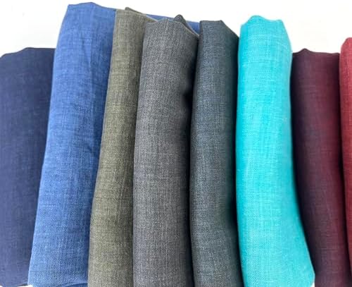 100% Linen Fabric – Lightweight Delavé Vintage Dyed – Two-Tone Effect