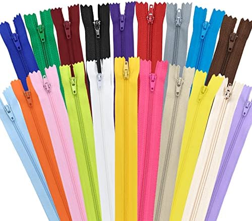 Renashed 60Pcs 12Inch Nylon Coil Zippers for Tailor Sewer Sewing Craft