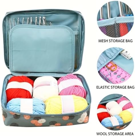 Mapskey 103 PCS Crochet Kit with Crochet Hooks Yarn Set, Bundle