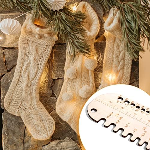 UPTTHOW Sock Ruler Knitting Crochet Size Measurement Hook Gauge