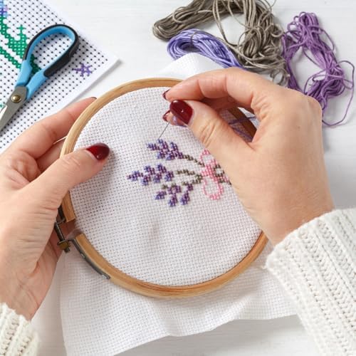24 PCS Aida Cloth 14 Count, 4 Sizes White Cross Stitch Fabric for