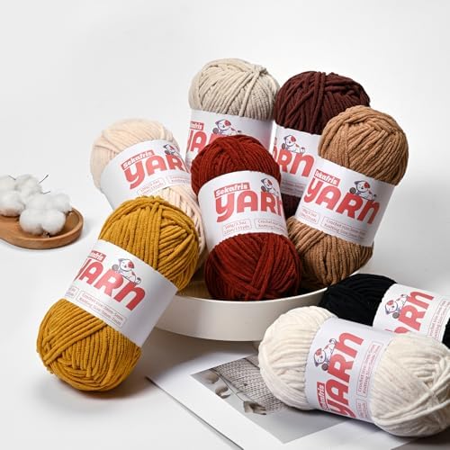 Plush Chunky Chenille Yarn for Crocheting, Soft Fluffy Velvet Yarn for