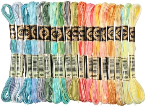18 Pcs Friendship Bracelet String, Rainbow Embroidery Floss, Numbered