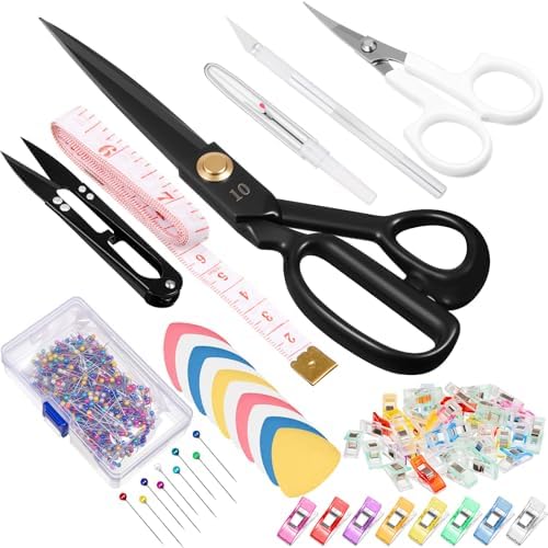 Lasnten 10'' Fabric Scissors Heavy Duty Sewing Scissors for Fabric
