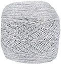 Silver Glitter Lurex Yarn,DIY Decor Shine Sparkle Yarn,90g
