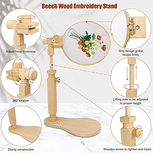 Embroidery Hoop Stand - Rotated Cross Stitch Stand Lap, Easy to Use