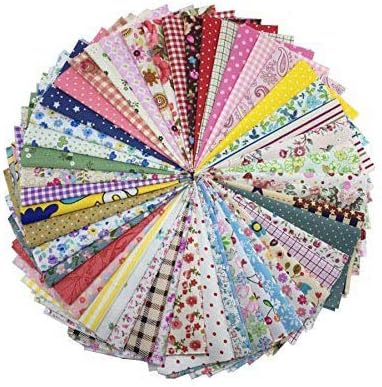 levylisa 100 Pieces 6'' x 6''100% Printed Cotton Quilting Fabric