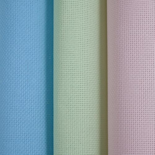 KCS 3 pc of 15" x 18"(38cmx45cm) Counted Cross Stitch Cotton Aida