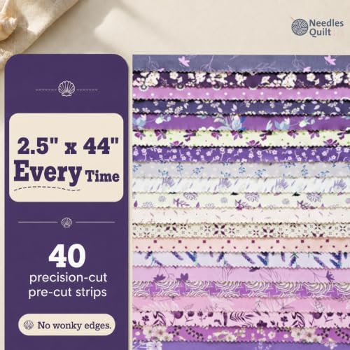 Jelly Roll Fabrics for Quilting, 40 Strips 2.5" x 44"