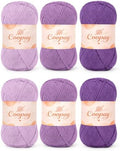 Coopay Cotton Yarn for Crocheting, 6 Pack Gradient Color Yarn Set