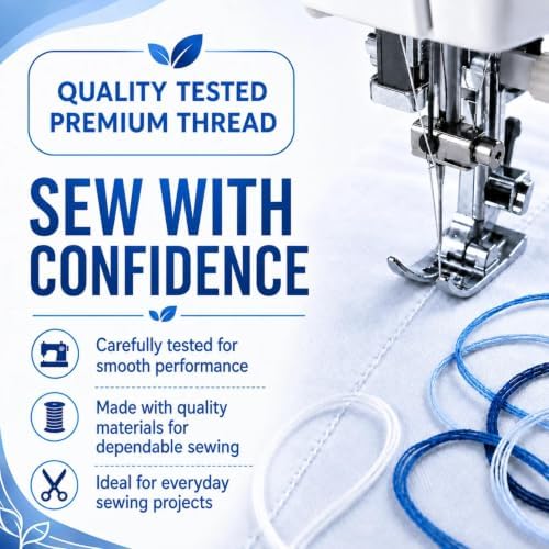 Sewing Thread Navy Blue, 4-Cones, 3000 Yards Each, 40S/2