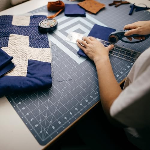 Fiskars 24" x 36" Self Healing Cutting Mat, Large Grid, Lilac Mountain