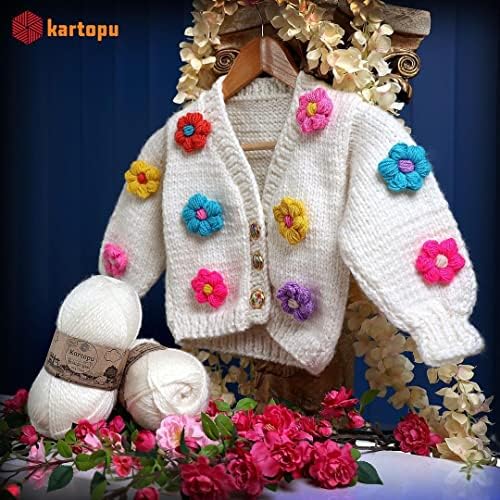 Kartopu Melange Wool,Wool Knitting Rope (4Balls) Each Skein(Ball)