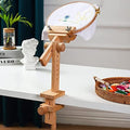 Embroidery Hoop Stand, Wooden 360° Rotatable Adjustable Embroidery