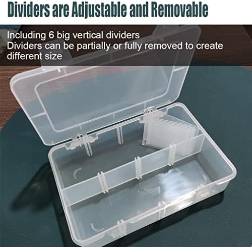 2 Pcs 8 Grids Clear Organizer Box Plastic Storage Container with