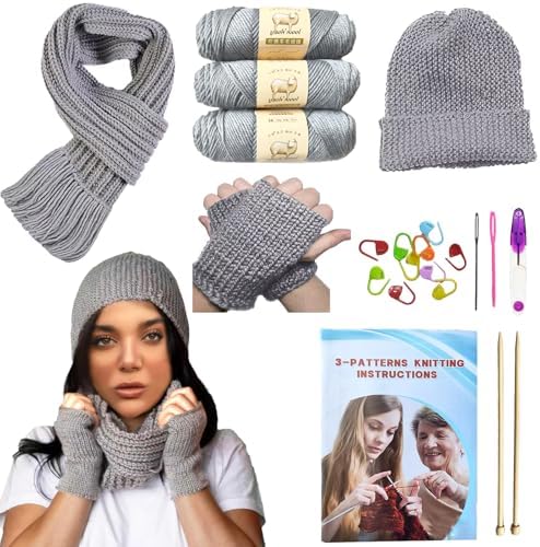 Kaaper Knitting Kit for Beginners Adults, Learn to Knit Starter Kit - Field & Needlecraft