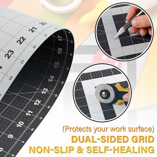 24" x 36" Self Healing Cutting Mat Large Double-Sided Grid Cutting
