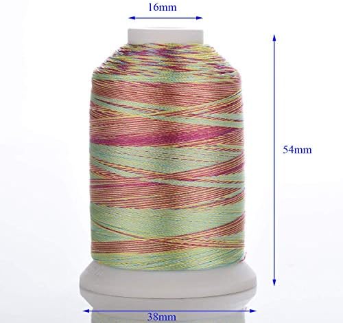 Simthread 6 Colors Polyester Variegated Embroidery Machine Thread