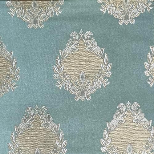 Luxurious Woven Jacquard Damask Motif Heavy Furnishing Fabric for