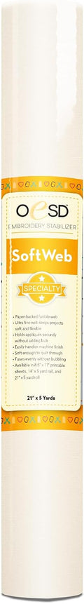 OESD Soft Web Fusible Embroidery Backing 21" x 5 Yd Roll