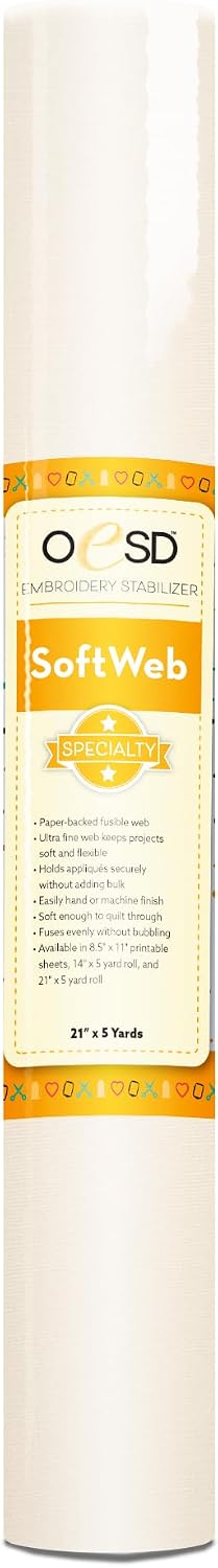 OESD Soft Web Fusible Embroidery Backing 21" x 5 Yd Roll