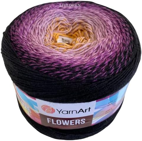 Yarn Art Flowers Yarn 55% Cotton 45% Acrylic 250gr 1094yds Multicolor
