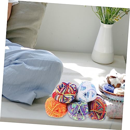 Multi Color Cotton Yarn 10 Rolls for Crocheting and Knitting Xmas