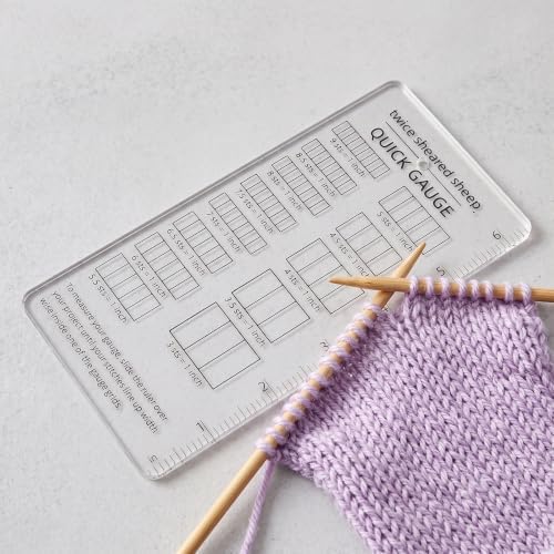 WLLHYF Quick Gauge Ruler for Knitting and Crochet