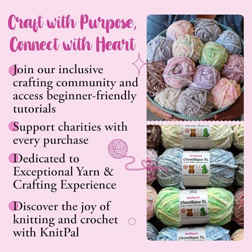 Chenillique XL Super Bulky Chenille Yarn, 4-Pack (352Yds/400G), Orchid
