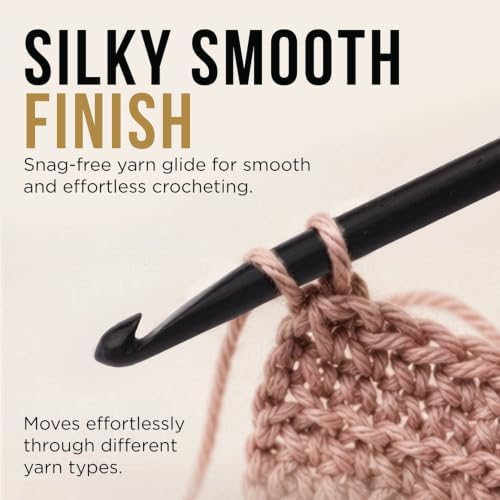 Lantern Moon Ebony Wood Single Ended Crochet Hook | US Size E (3.5mm)