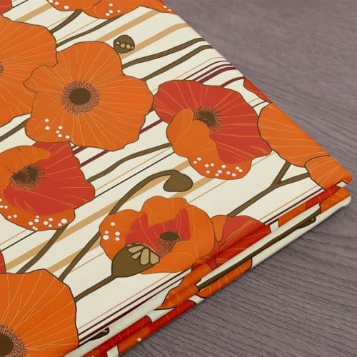 Feelyou Flower Upholstery Fabric for Chairs 2 Yard Vintage Flower