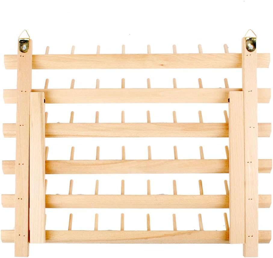 NW 60-Spools Wooden Thread Holder Sewing and Embroidery Thread