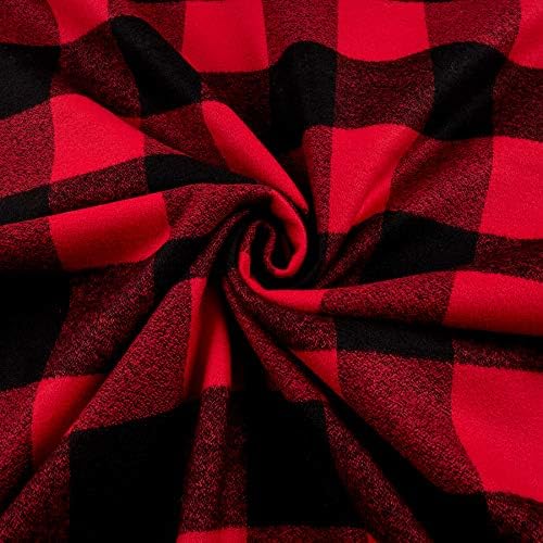 Kaufman Mammoth Flannel Buffalo Check Large Red, Fabric by the Yard