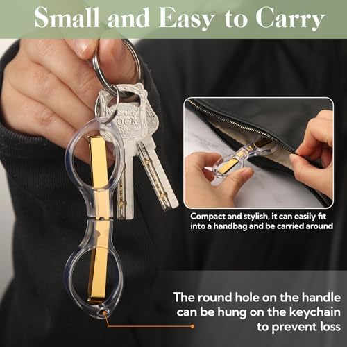 12 Pcs Mini Folding Scissors 3.8 Foldable Travel Scissors Clear