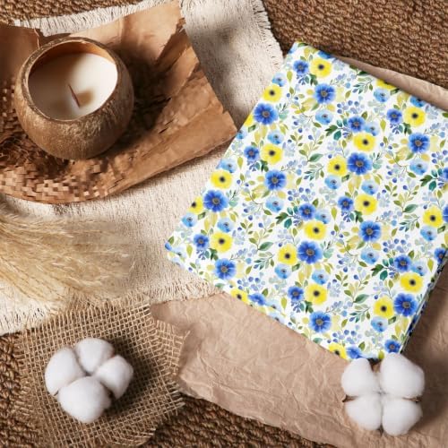 Watercolor Flowers 100% Cotton Fabric by the Yard 3 Yard Bolt,108"