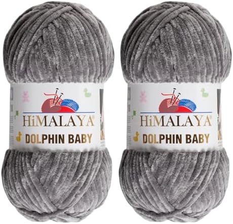 2-Pack Himalaya Dolphin Baby Yarn – Velvety Soft Chenille Yarn for