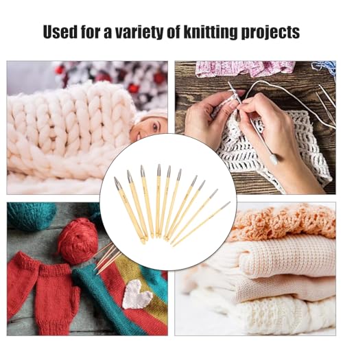 Tunisian Crochet Hook Set, Ergonomic Interchangeable Crafting Kit for
