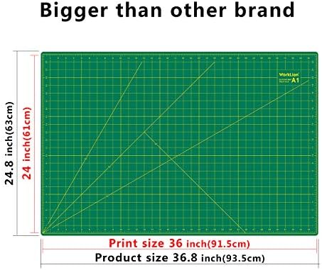 WORKLION 24" x 36" and 9" x 12" Large Self Healing PVC Cutting Mat