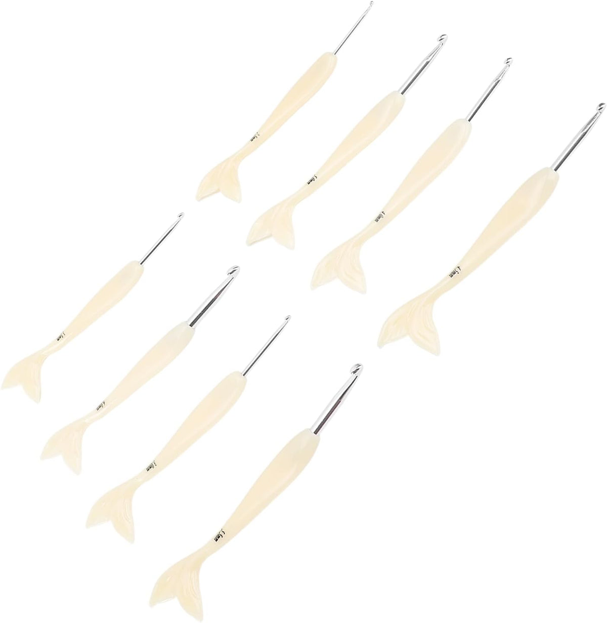 Yechiry Ergonomic Crochet Hook Set for Knitting, 2.5mm to 6.0mm, 8Pcs