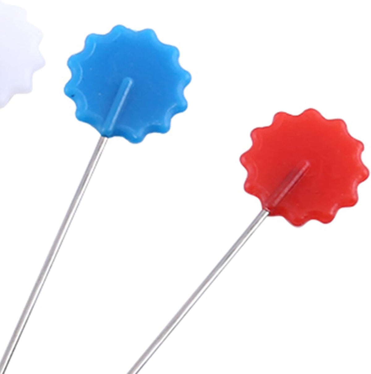 100pcs Flat Head Pins, Colored Heads Quilting Pins Flat Head Straight