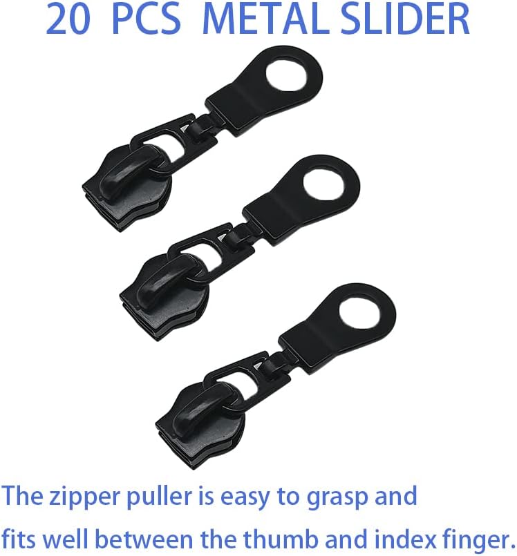 Meikeer #5 Nylon Coil Zipper by The Yard, 10 Yd with 20 Sliders, Black