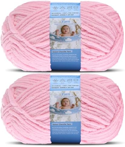 Super Bulky Blanket Yarn for Crocheting - 2 Pack of 200g/7.05oz