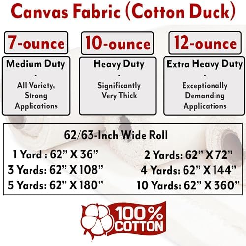 Barcelonetta | Canvas Fabric | Cotton Duck | Heavy | Natural 10oz