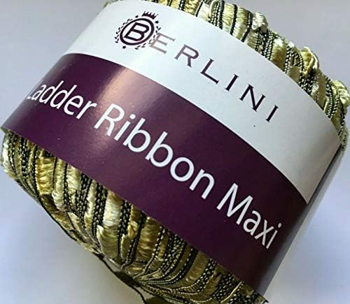 Berlini Ladder Ribbon Maxi Yarn #91 Champagne 50 Gram 98 Yards Pale