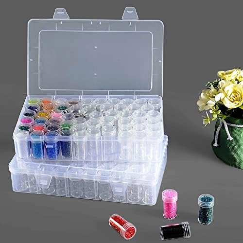 1pack 60 Grids Bead Organizer and Storage Diamond Painting Containers