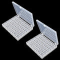 2 Pcs Transparent Bobbin Box,Machine Bobbin Organizer Plastic Case