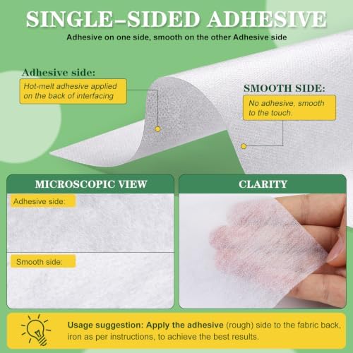 Lightweight Fusible Interfacing for Sewing Iron On Fusible Interfacing