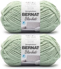 Bernat Blanket Yarn Super Bulky Soft Chenille Yarn Clary Sage 2-Pack