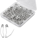 Curved Safety Pins 2 Inch - 60 Pack Quilting Basting Pins for